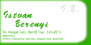 istvan berenyi business card